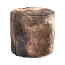 Faux fur pouf